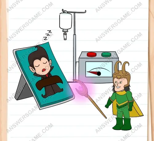 Loki deve estrarre le gemme col suo scettro. Brain Test 3 Livello 146
