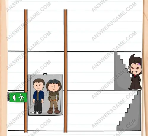 Ils doivent sortir du bâtiment. Brain Test 3 Niveau 228