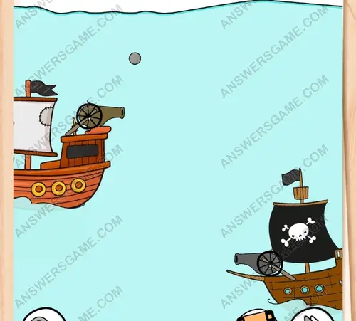 Nous devons échapper aux pirates. Brain Test 3 Niveau 77