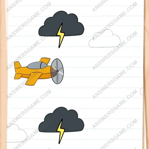 Das wird ein unangenehmer Flug. Brain Test 3 Level 20