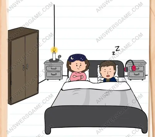 Akibat dengkuran Pierre, Alexa jadi tak bisa tidur. Brain Test 3 Level 224