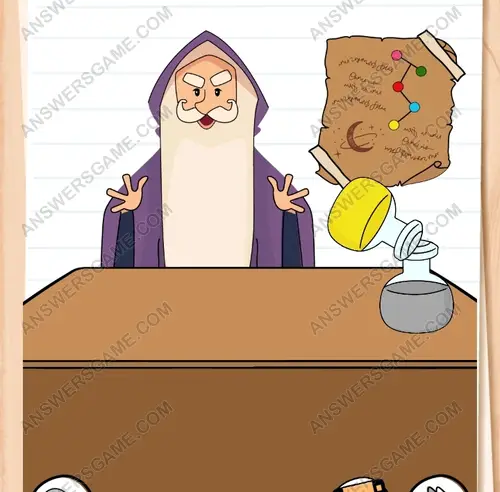 Gandolf quiere crear la pócima dorada. Brain Test 3 Nivel 51