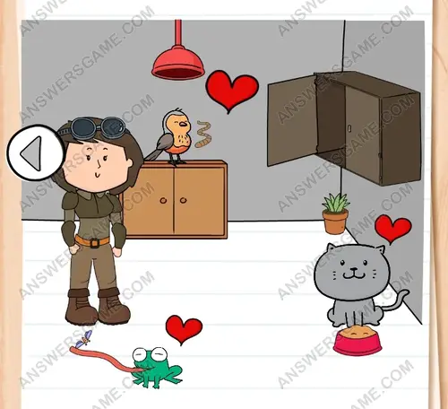 Ayy..Kıyamam..Ne tatlı şeyler.. Hadi evcil hayvanları beslerken Alev'e yardım edelim. Brain Test 3 Sevi̇ye 131