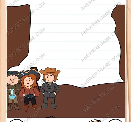 The cave is collapsing upon them! Find an exit. Brain Test 3 Level 277