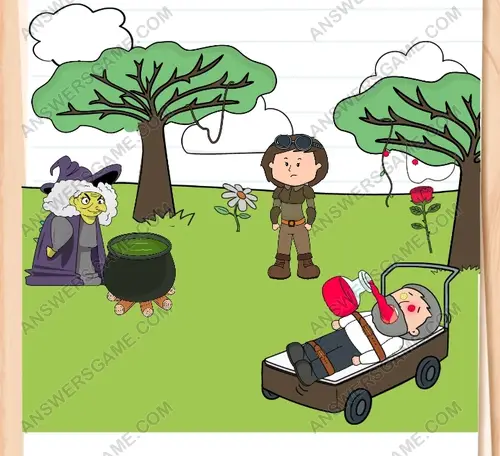 Jetzt müssen sie ihn dazu bringen, den Trank zu trinken. Brain Test 3 Level 136