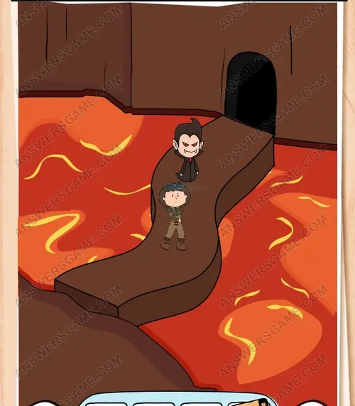 I'll build a bridge over this lava river with my telekinetic powers. Brain Test 3 Level 107