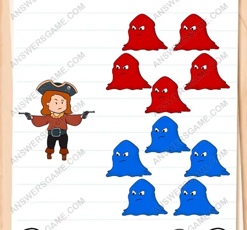 Mary must find a way to calm these slimes down. Brain Test 3 Level 268