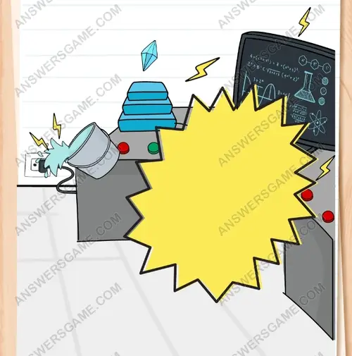 Uf… to byla bláznivá jeskyně! Aha! Tady je ten modrý drahokam síly. Brain Test 3 Úroveň 33