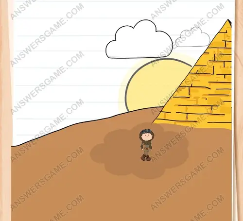 Gundolf a spus că următorul Diamant se află în interiorul unei piramide. Ale a zburat până în Deșertul Sahara pentru a îl găsi. Brain Test 3 Nivelul 39