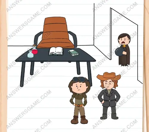 Das ist das Büro des Obervampirs, aber wo ist er. Brain Test 3 Level 241