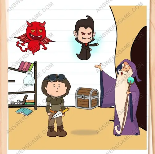 Find a way to save Dracula. Brain Test 3 Level 114