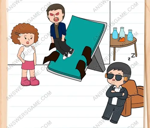 Meanwhile in Smith's place, Pierre was begging Jane to release him. Brain Test 3 Level 245