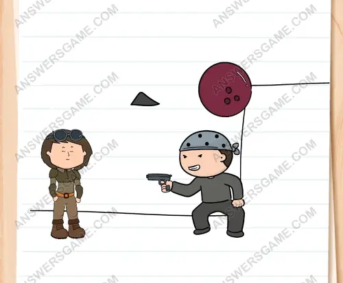 Alice se musí toho darebáka zbavit. Brain Test 3 Úroveň 10