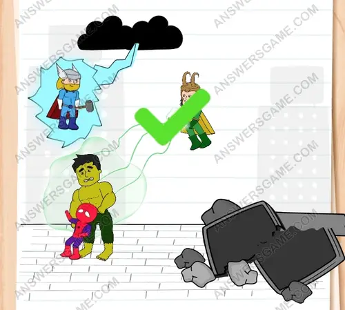 Loki n’est pas blessé. Ils ont besoin d’aide. Brain Test 3 Niveau 184