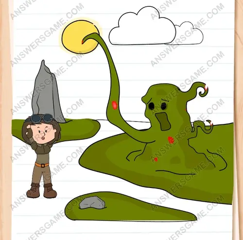 Stop that swamp monster. Brain Test 3 Level 53