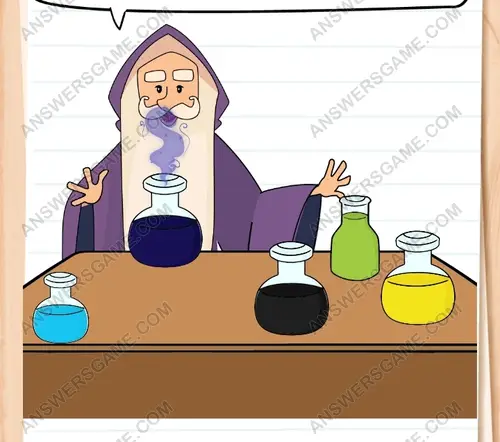 Mystère De Gundolf. J'ai besoin d'une potion soporifique. L'indice est nuit-soleil-mer-nuit. Brain Test 3 Niveau 75