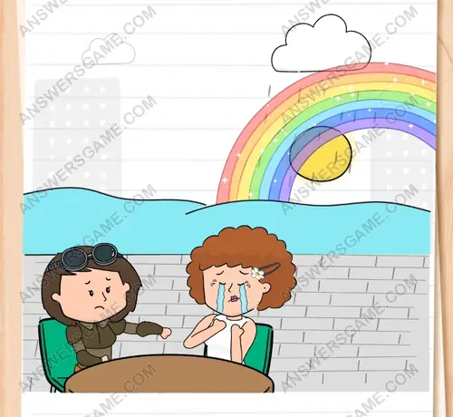 Jane is very sad, find something to cheer her up. Brain Test 3 Level 160