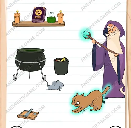 Gundolfs Rätsel. Gundolf möchte diese lästige Ratte loswerden. Brain Test 3 Level 11