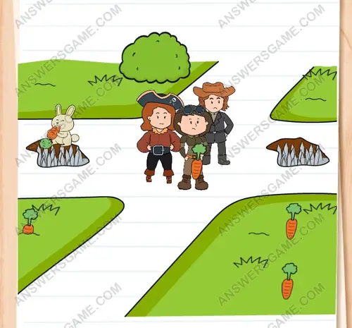 Ils doivent trouver un chemin sans danger. Brain Test 3 Niveau 258