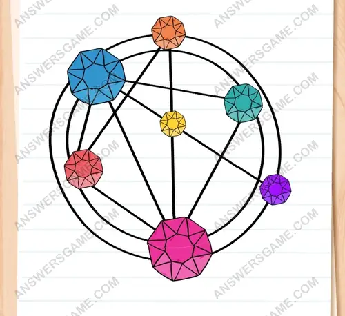 Zagadka Gundolfa. Obróć pierścienie, by ułożyć obrazek. Brain Test 3 Poziom 90