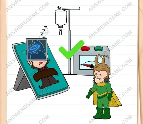 Loki must find the energy nodes inside Dracula. Brain Test 3 Level 145