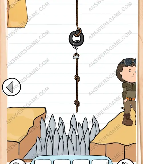 Ich muss mit Vorsicht vorgehen. Oh weh! Wie komme ich hinüber. Brain Test 3 Level 45