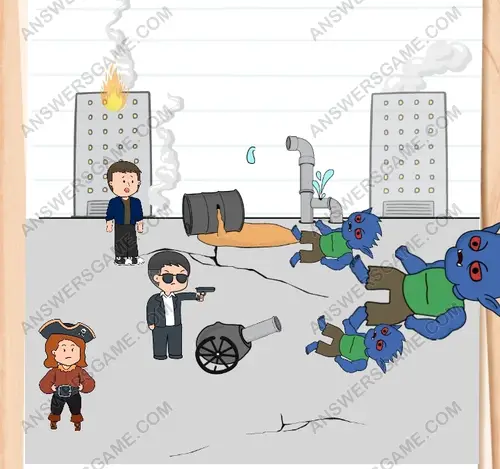 While Alyx was fighting Loki, the others were busy with his minions. Brain Test 3 Level 209