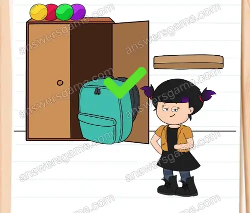 Muszę spakować plecak Tosi. Potrzebuje 5 przedmiotów. Brain Test 4 Poziom 101