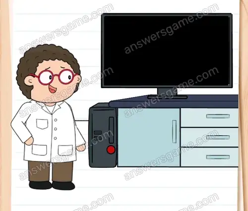 Dr. Kummer kann seinen PC nicht abschalten. Brain Test 4 Level 104