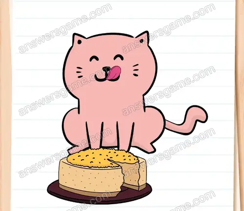 Reinige das Gesicht meiner unerzogenen Katze. Brain Test 4 Level 114