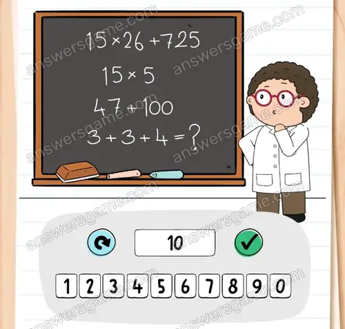 Doktor Zmartwiak nie może znaleźć odpowiedzi. Pomóż mu. Brain Test 4 Poziom 116