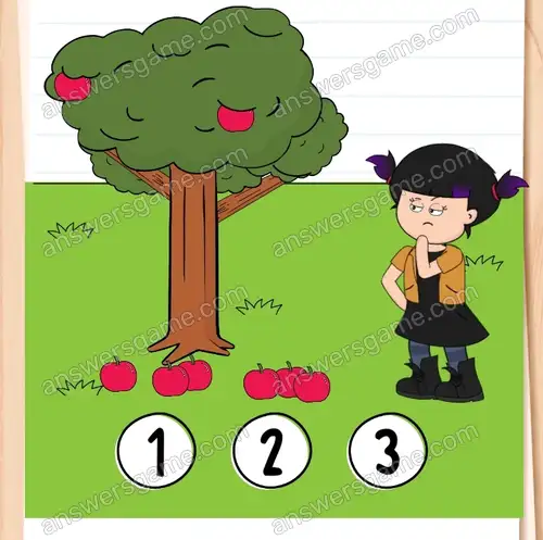 Ile jabłek jest na drzewie. Brain Test 4 Poziom 117