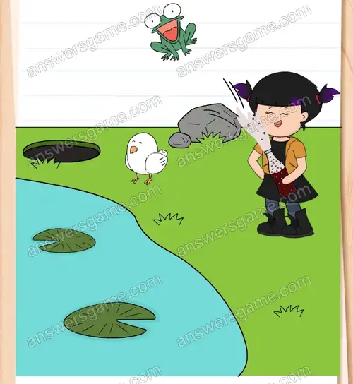 Der Frosch möchte gerne fliegen. Brain Test 4 Level 118