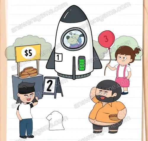 Hilf Hundronaut, sein Raketenschiff zu starten. Brain Test 4 Level 121