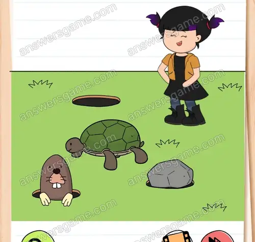 Ich muss dieser Schildkröte helfen. Brain Test 4 Level 127