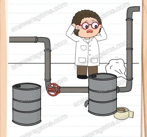 Doktor Zmartwiak musi zatrzymać wyciek. Brain Test 4 Poziom 129