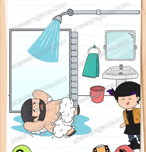 Chcę popsuć Wujkowi Bolkowi miłe chwile pod prysznicem. Brain Test 4 Poziom 13