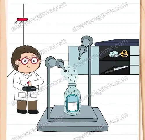 Doktor Zmartwiak ma problem z otworzeniem butelki. Brain Test 4 Poziom 139