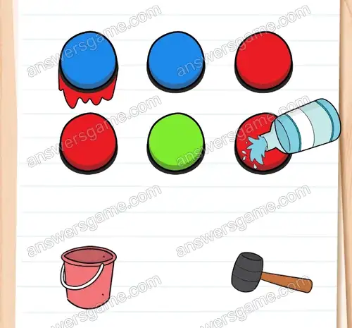 Dotknij czerwonych przycisków. Brain Test 4 Poziom 143