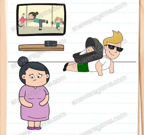 Hilf dieser armen Frau mit ihrem Baby. Brain Test 4 Level 171