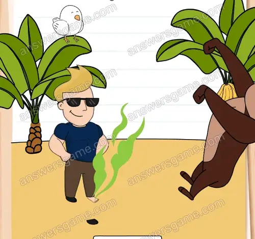 Osiłek chce pokonać goryla. Brain Test 4 Poziom 175