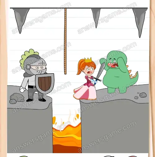 Rette die Prinzessin. Brain Test 4 Level 18