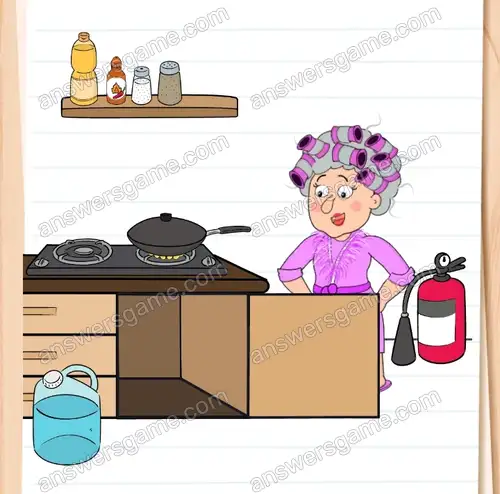 Pomóż Babci Ani w walce z ogniem. Brain Test 4 Poziom 83