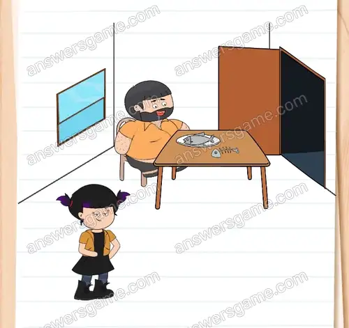 Fuj! Nienawidzę zapachu ryb. Pomóż mi się go pozbyć. Brain Test 4 Poziom 181