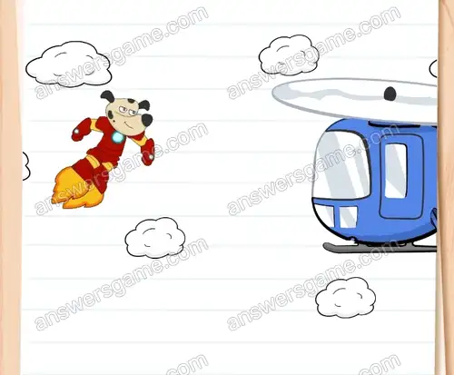 Astropies musi bezpiecznie latać w kombinezonie. Brain Test 4 Poziom 182