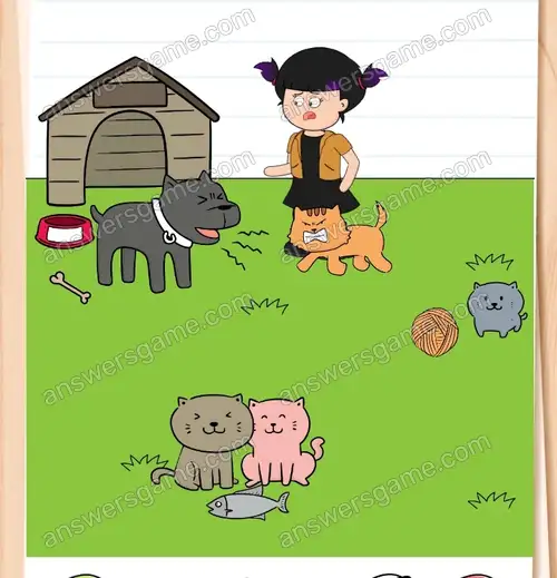 Welche Katze mag mich am liebsten. Brain Test 4 Level 183