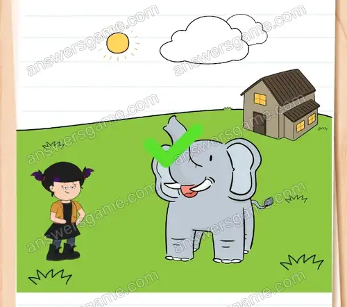 Stuknij w największą rzecz na obrazku. Brain Test 4 Poziom 189