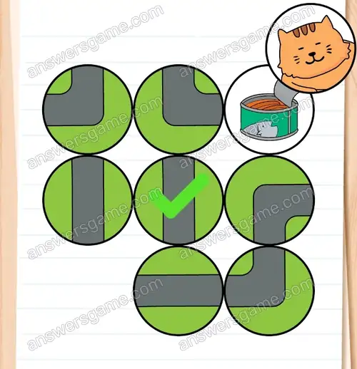 Mój kot musi dotrzeć do swojego jedzenia. Brain Test 4 Poziom 191