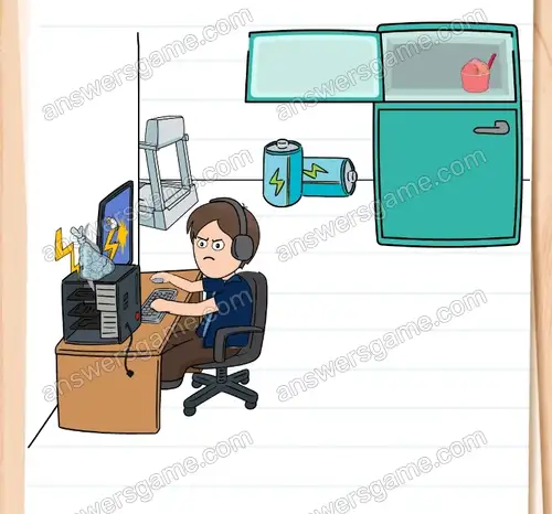 Lucek jest wściekły, bo jego gra działa zbyt wolno. Brain Test 4 Poziom 195