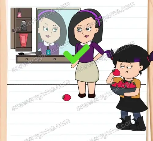 Edytka musi pomalować usta i rzęsy. Brain Test 4 Poziom 201